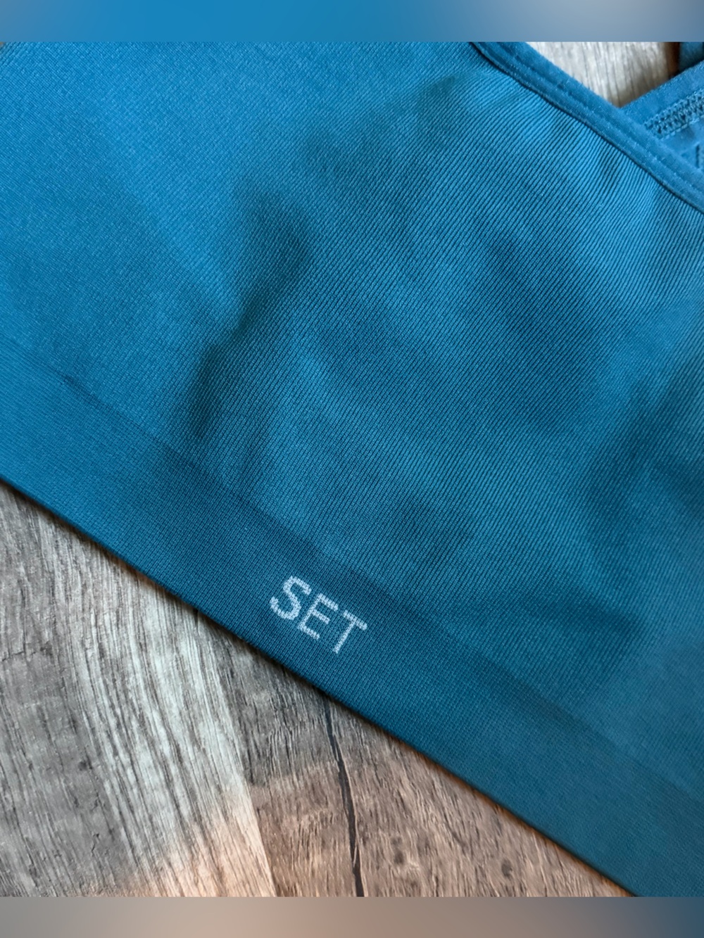 SET Active Deep Teal Seamless Sports Bra - Picture 2 of 5